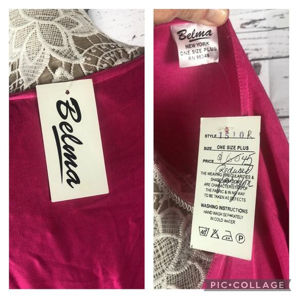 NWT Belma Vintage pink wrap long sleeved maxi dress one size plus - Picture 11 of 13